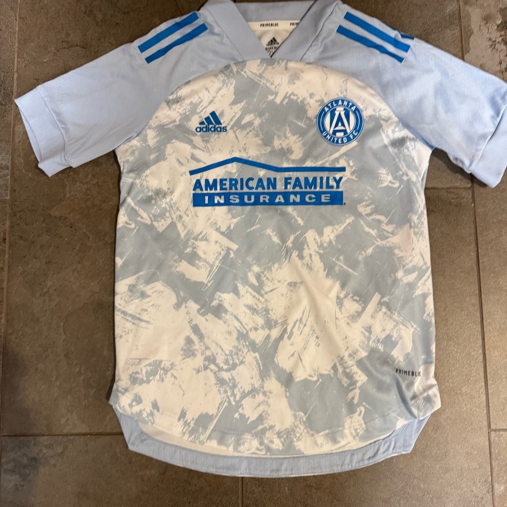 Atlanta United FC Adidas Jersey Blue White Kids Large MLS Soccer